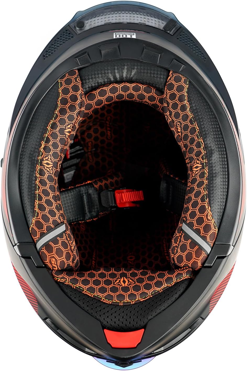Modular LED DOT Adult Motorcycle Helmet for Street Bike (Red, XL) | 180 Degree Flip Up, Quick Release Visor Sun Shield, 3 Lighting Modes, ABS Shell, Bluetooth Ready